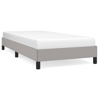 Estructura De Cama De Tela Gris Claro 80x200 Cm Vidaxl