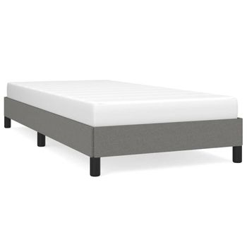 Estructura De Cama De Tela Gris Oscuro 80x200 Cm Vidaxl