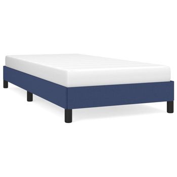 Estructura De Cama De Tela Azul 80x200 Cm Vidaxl