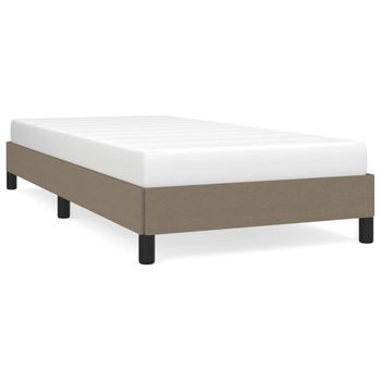 Estructura De Cama De Tela Gris Taupe 100x200 Cm Vidaxl