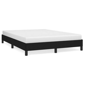 Estructura De Cama De Tela Negro 140x190 Cm Vidaxl