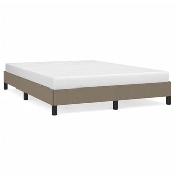 Estructura De Cama De Tela Gris Taupe 140x190 Cm Vidaxl