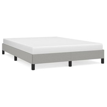 Estructura De Cama De Tela Gris Claro 140x200 Cm Vidaxl