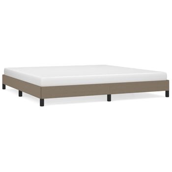 Estructura De Cama De Tela Gris Taupe 200x200 Cm Vidaxl