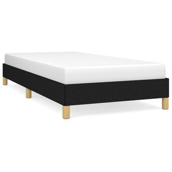 Estructura De Cama De Tela Negro 90x190 Cm Vidaxl