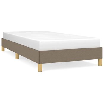 Estructura De Cama Sin Colchón Tela Gris Taupe 90x190 Cm Vidaxl