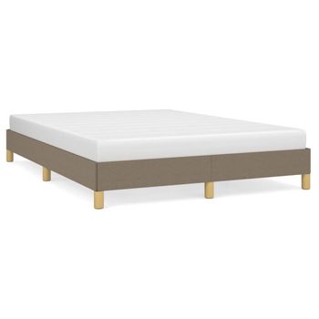 Estructura De Cama De Tela Gris Taupe 160x200 Cm Vidaxl