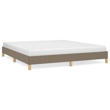 Estructura De Cama De Tela Gris Taupe 180x200 Cm Vidaxl