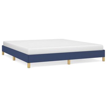 Estructura De Cama Tela Azul 180x200 Cm Vidaxl