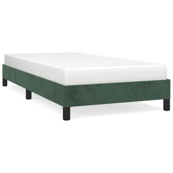 Estructura De Cama De Terciopelo Verde 100x200 Cm Vidaxl