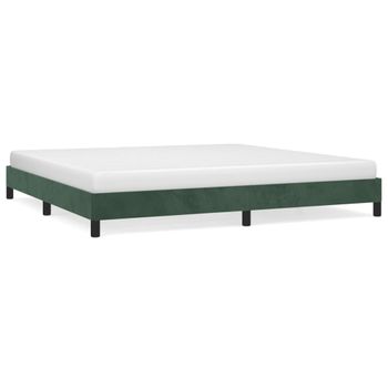 Estructura De Cama De Terciopelo Verde 200x200 Cm Vidaxl