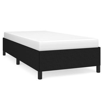 Estructura De Cama De Tela Negro 90x190 Cm Vidaxl