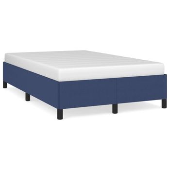 Estructura De Cama De Tela Azul 120x200 Cm Vidaxl