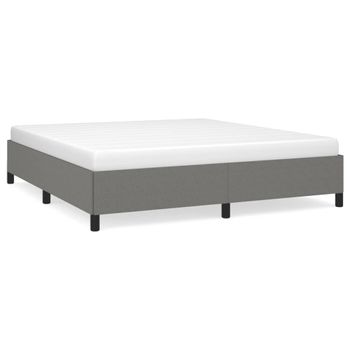 Estructura De Cama Tela Gris Oscuro 180x200 Cm Vidaxl