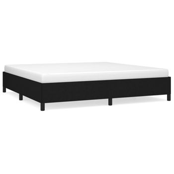 Cama Sin Colchón Tela Negro 200x200 Cm Vidaxl