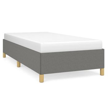 Estructura De Cama De Tela Gris Oscuro 80x200 Cm Vidaxl