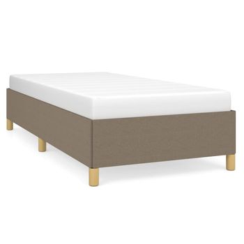 Estructura De Cama De Tela Gris Taupe 90x190 Cm Vidaxl