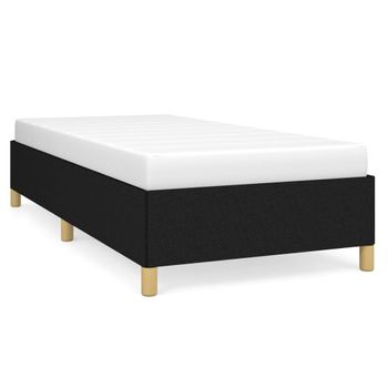 Estructura De Cama Sin Colchón Tela Negro 100x200 Cm Vidaxl