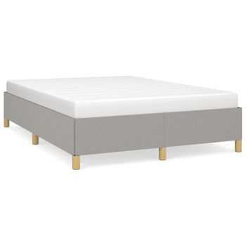 Cama Sin Colchón Tela Gris Claro 140x190 Cm Vidaxl