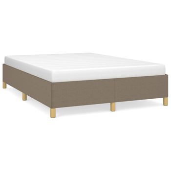 Estructura De Cama De Tela Gris Taupe 140x200 Cm Vidaxl