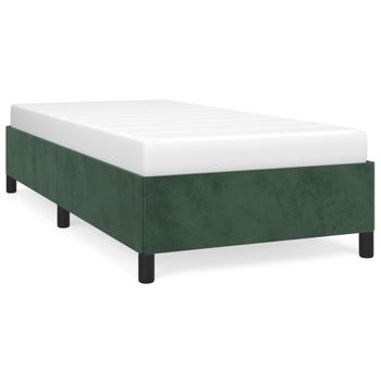 Estructura De Cama De Terciopelo Verde 80x200 Cm Vidaxl