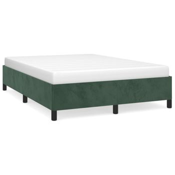 Estructura De Cama De Terciopelo Verde 140x190 Cm Vidaxl