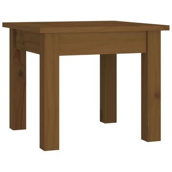 Mesa De Centro Madera Maciza De Pino Marrón Miel 35x35x30 Cm Vidaxl