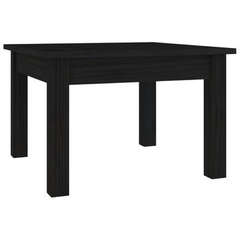 Mesa De Centro De Madera Maciza De Pino Negro 45x45x30 Cm Vidaxl