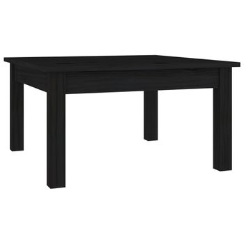 Mesa De Centro De Madera Maciza De Pino Negro 55x55x30 Cm Vidaxl