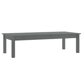 Mesa De Centro De Madera Maciza De Pino Gris 110x50x30 Cm Vidaxl