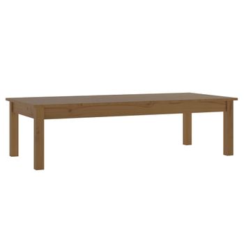 Mesa De Centro Madera Maciza De Pino Marrón Miel 110x50x30 Cm Vidaxl