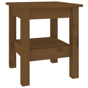 Mesa De Centro Madera Maciza De Pino Marrón Miel 35x35x40 Cm Vidaxl