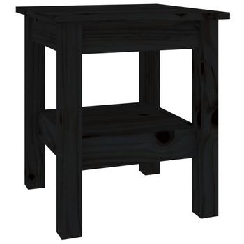 Mesa De Centro De Madera Maciza De Pino Negro 35x35x40 Cm Vidaxl