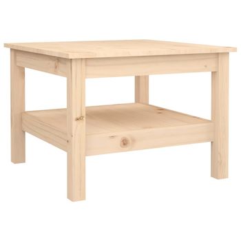 Mesa De Centro De Madera Maciza De Pino 55x55x40 Cm Vidaxl