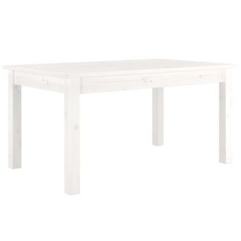 Mesa De Centro De Madera Maciza De Pino Blanco 80x50x40 Cm Vidaxl