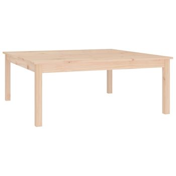 Mesa De Centro De Madera Maciza De Pino 100x100x40 Cm Vidaxl