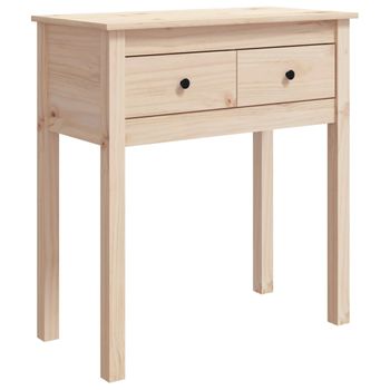 Mesa Consola Madera Maciza De Pino 70x35x75 Cm Vidaxl