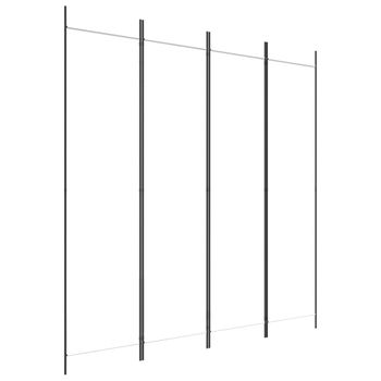 Biombo Divisor De 4 Paneles De Tela Blanco 200x200 Cm Vidaxl