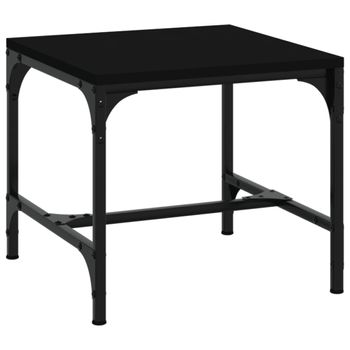 Mesa De Centro Madera Contrachapada Negra 50x50x35 Cm Vidaxl