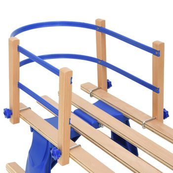 Respaldo Para Trineo Madera Contrachapada Azul Vidaxl