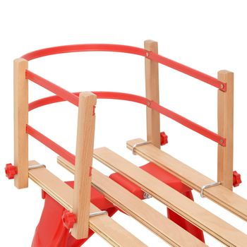 Respaldo Para Trineo Madera Contrachapada Rojo Vidaxl