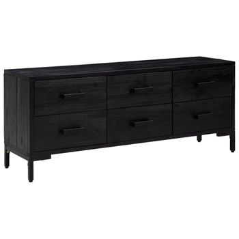 Banco De Almacenaje Madera Pino Reciclada Negro 110x30x45cm Vidaxl