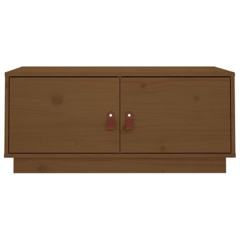 Mesa De Centro Madera Maciza De Pino Marrón Miel 80x50x35 Cm Vidaxl