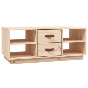 Mesa De Centro De Madera Maciza De Pino 100x50x41 Cm Vidaxl