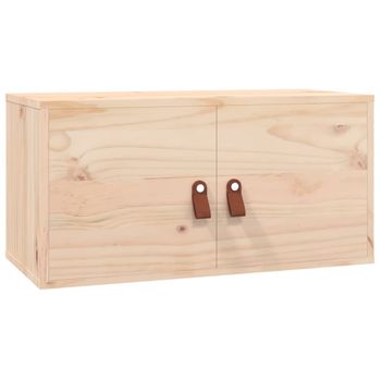 Armario De Pared De Madera Maciza De Pino 60x30x30 Cm Vidaxl