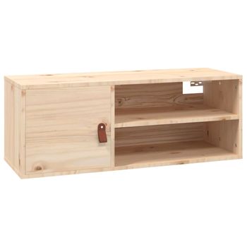 Armario De Pared De Madera Maciza De Pino 80x30x30 Cm Vidaxl