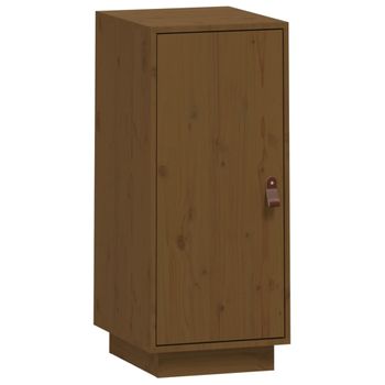 vidaXL Botellero madera maciza de pino marrón miel 62x25x62 cm