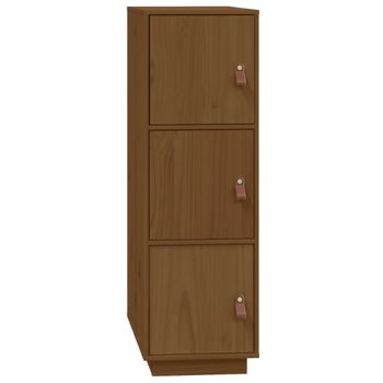 Aparador Alto Madera Maciza De Pino Marrón Miel 34x40x108,5 Cm Vidaxl