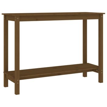 Mesa Consola De Madera Maciza De Pino Marrón Miel 110x40x80 Cm Vidaxl