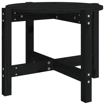 Mesa De Centro De Madera Maciza De Pino Negro 62,5x45 Cm Vidaxl